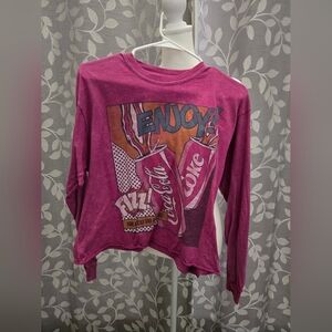 Coca Cola Kids' Magenta Enjoy Graphic Long Sleeve Tee